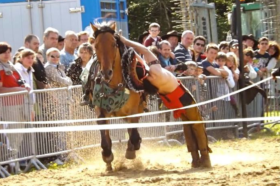 Action equestre voltige cosaque western